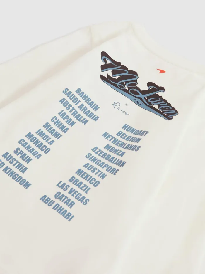 Children Reiss Reiss X Mclaren F1 Team F1 Crew Neck Tour TShirt White