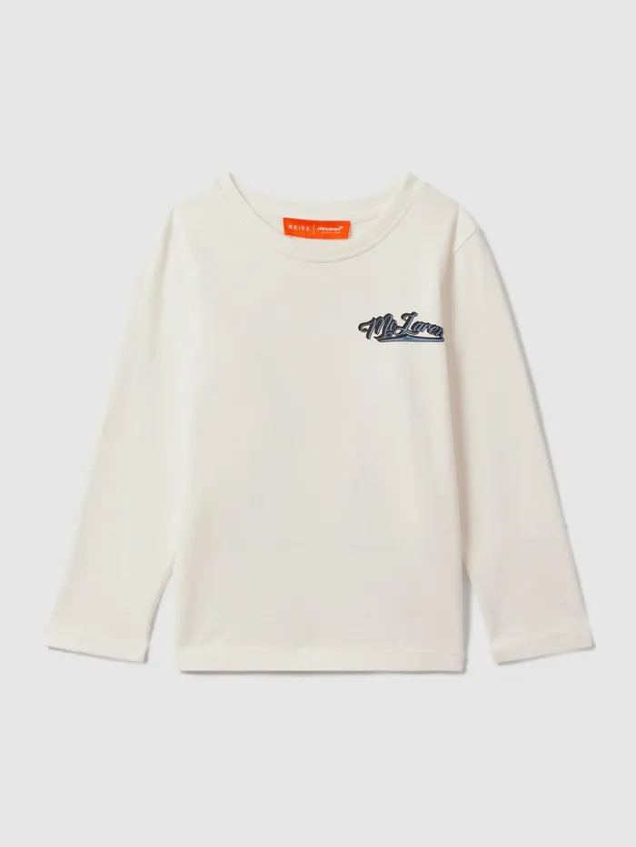 Children Reiss Reiss X Mclaren F1 Team F1 Crew Neck Tour TShirt White