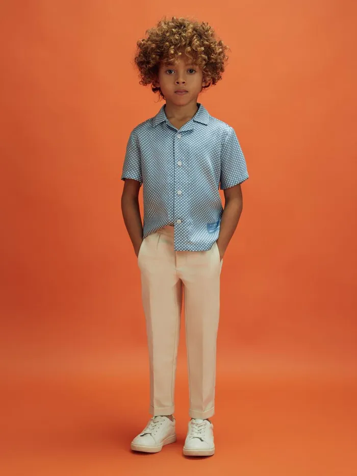 Children Reiss Reiss X Mclaren F1 Team F1 Cuban Collar Shirt Airforce Blue