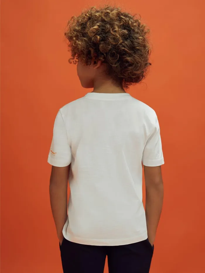 Children Reiss Reiss X Mclaren F1 Team F1 Mercerised Cotton Crew Neck TShirt White
