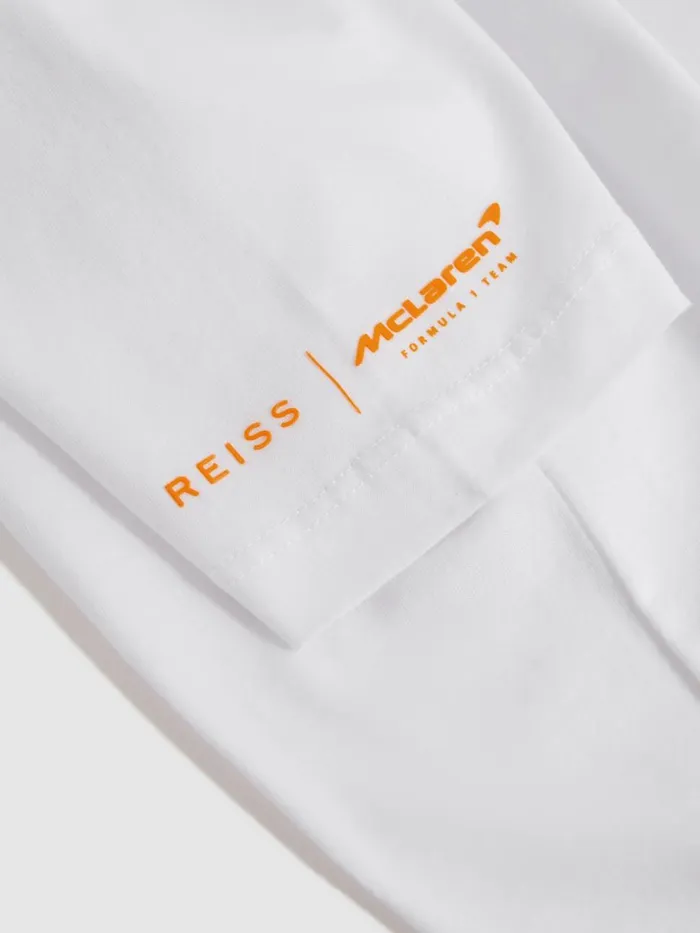 Children Reiss Reiss X Mclaren F1 Team F1 Mercerised Cotton Crew Neck TShirt White