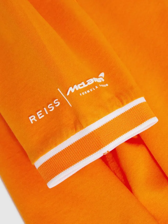 Children Reiss Reiss X Mclaren F1 Team F1 Mercerised Cotton Polo Shirt Papaya