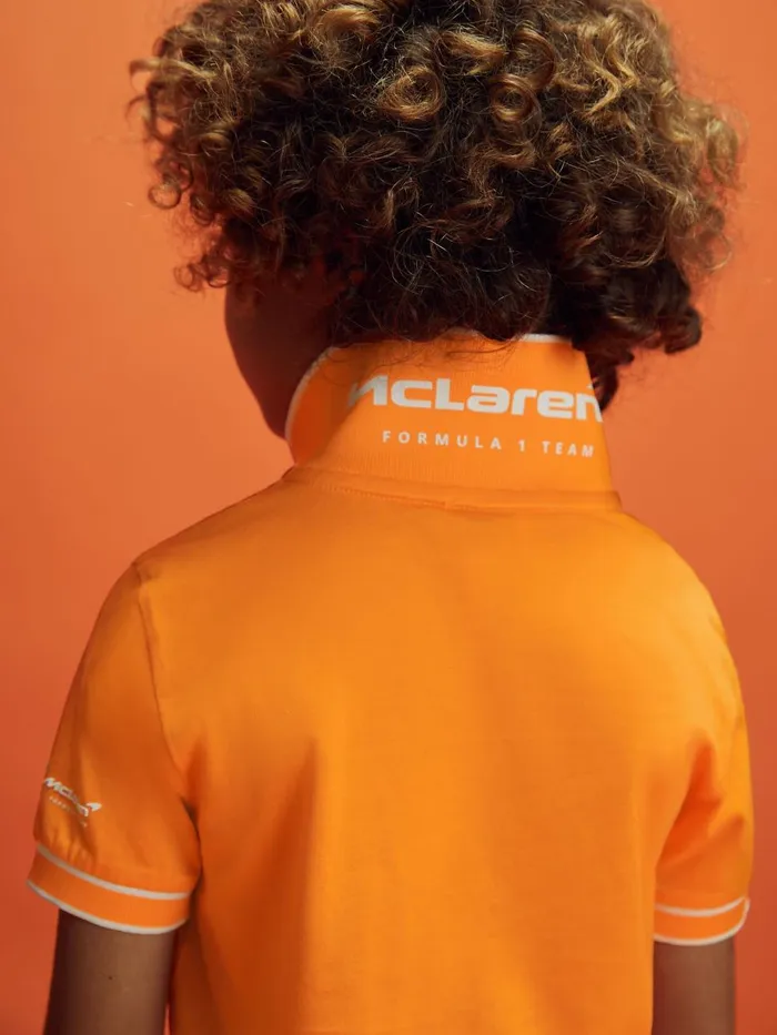 Children Reiss Reiss X Mclaren F1 Team F1 Mercerised Cotton Polo Shirt Papaya