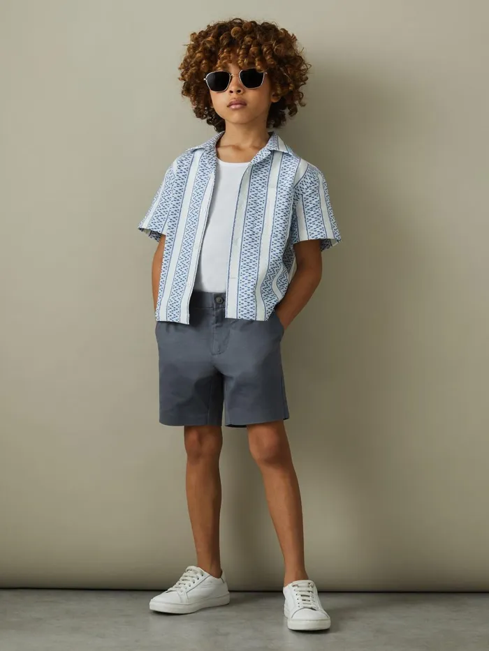 Children Reiss Shorts Wicket Casual Chino Shorts Airforce Blue