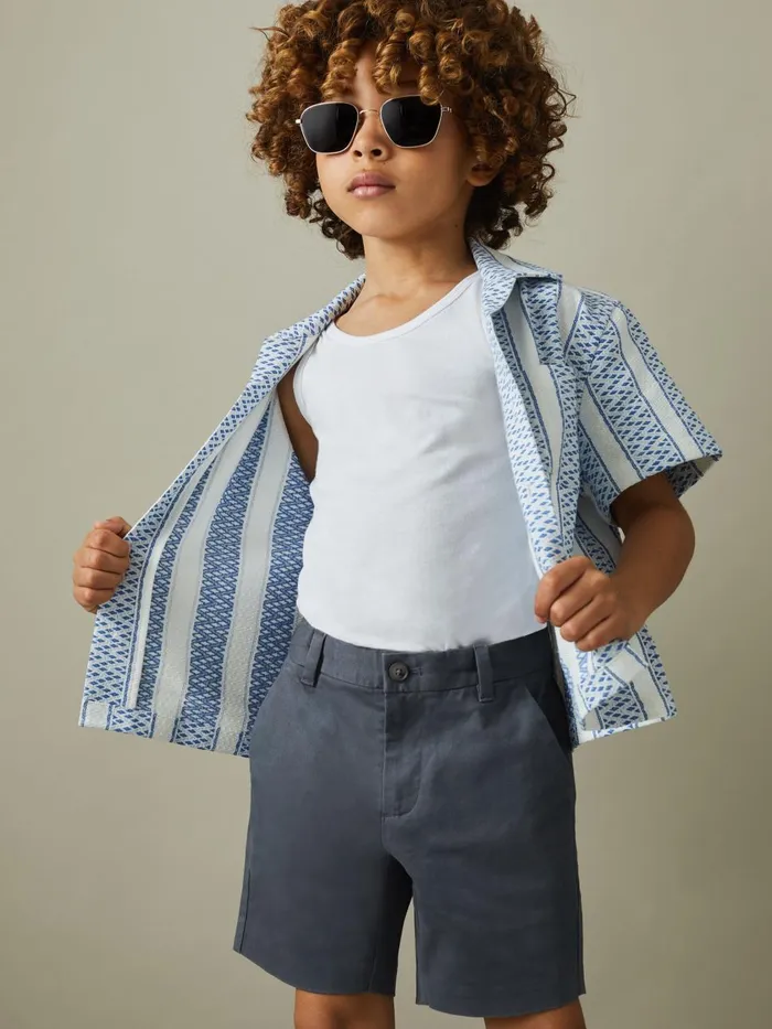 Children Reiss Shorts Wicket Casual Chino Shorts Airforce Blue