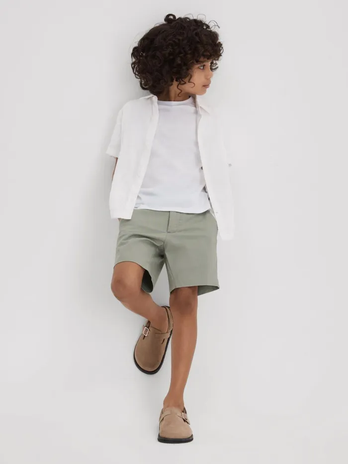 Children Reiss Shorts Wicket Casual Chino Shorts Pistachio