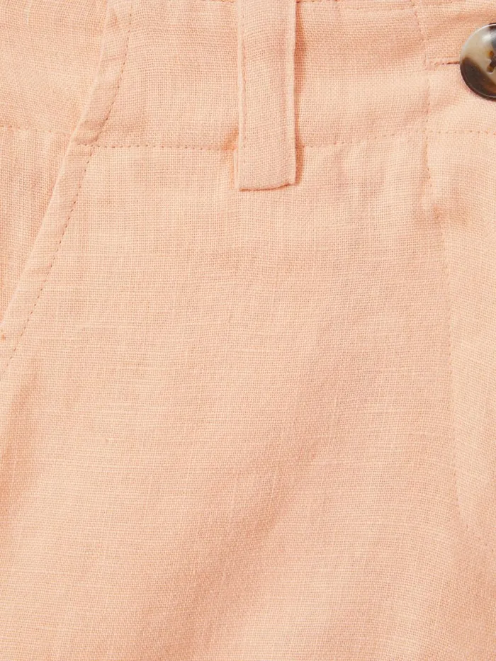 Children Reiss Skirts and Shorts Dani Linen Loose Fit Shorts Apricot