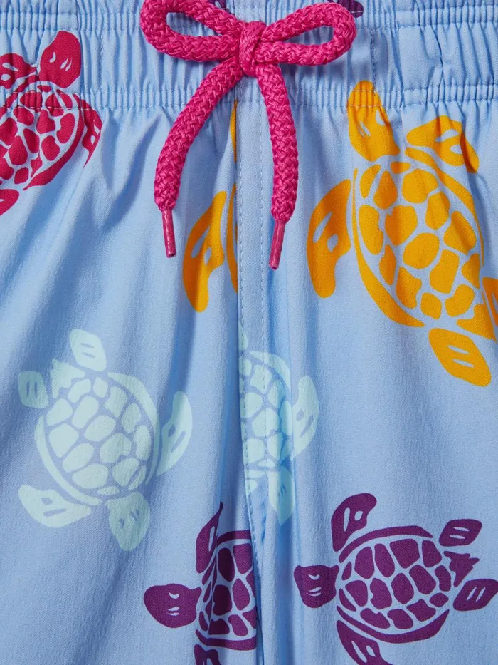 Children Reiss Swimwear Turtle Print Swim Shorts Fleur De Lin Blue