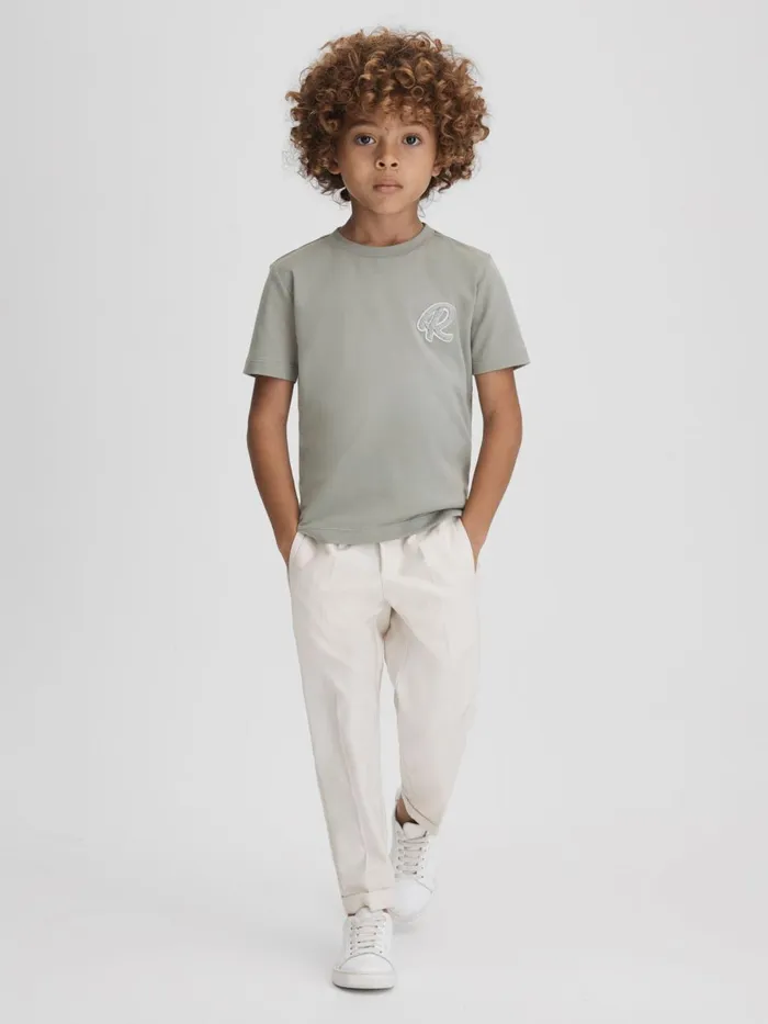 Children Reiss TShirts Jude Cotton Crew Neck TShirt Pistachio