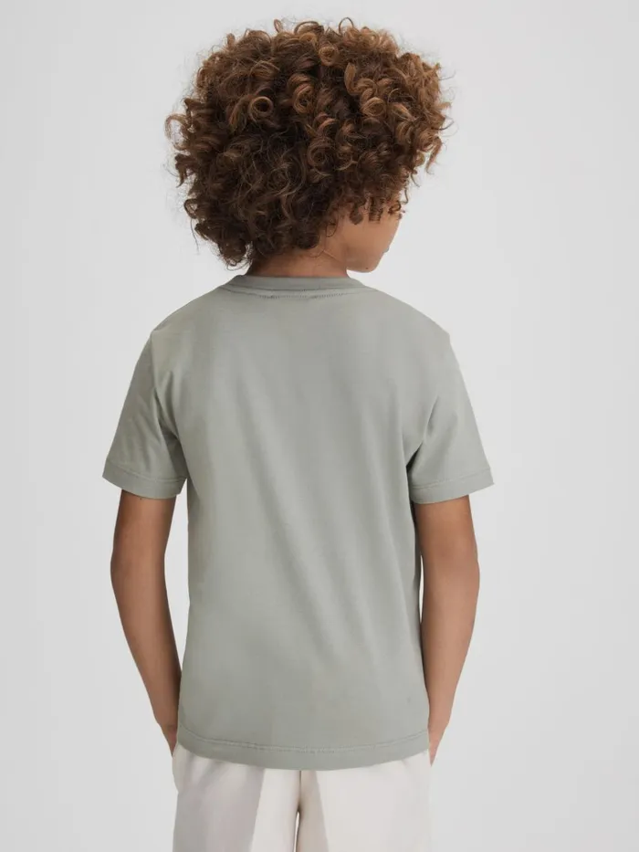 Children Reiss TShirts Jude Cotton Crew Neck TShirt Pistachio