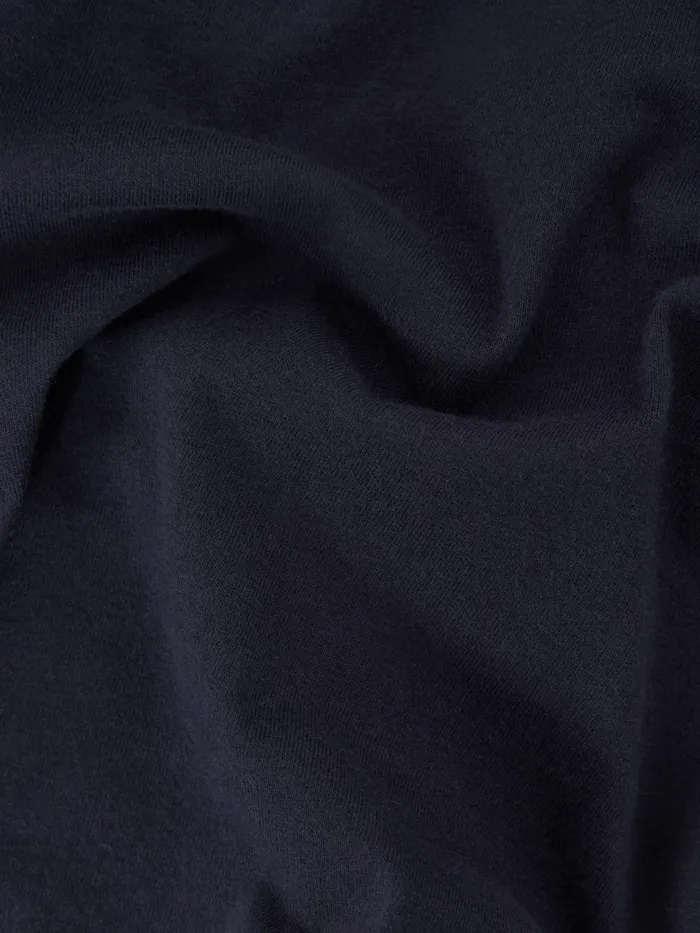 Children Reiss Tops and TShirts Terry Cotton Crew Neck Crop Top Navy