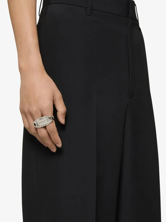 City Double Finger Ring In Metal Silvery Men Givenchy Jewelry