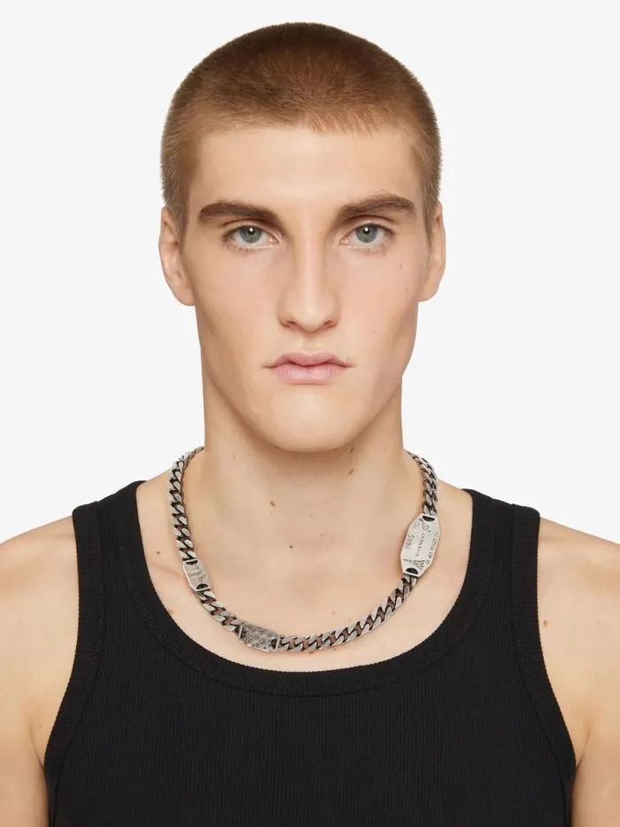 City Necklace In Metal Silvery Men Givenchy Jewelry