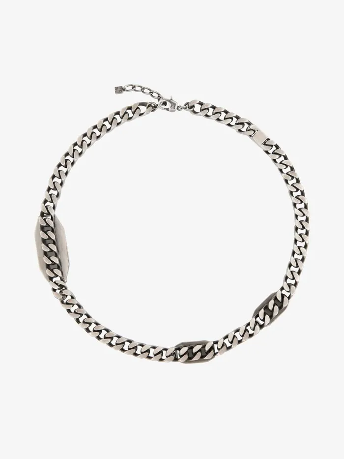 City Necklace In Metal Silvery Men Givenchy Jewelry