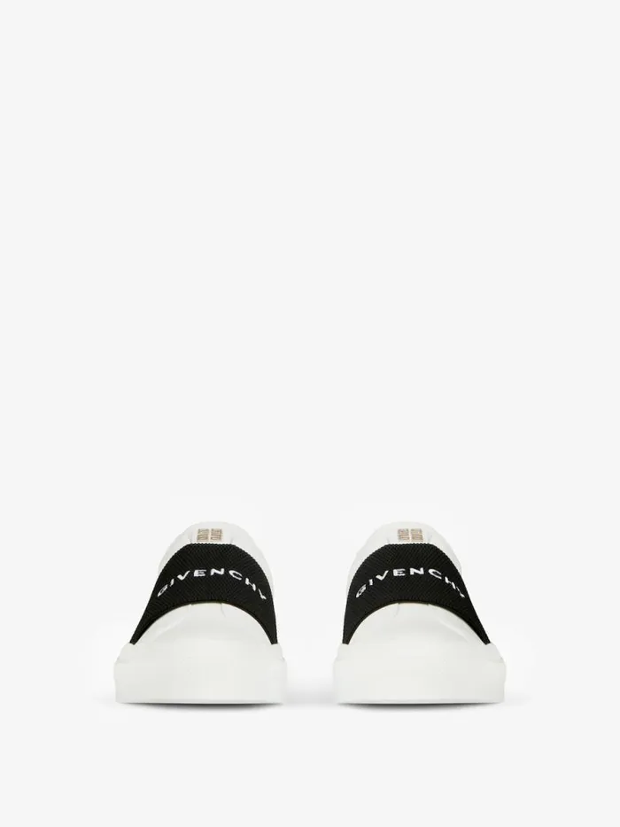 City Sport Sneakers In Leather With Strap Whiteblack Men Givenchy Sneakers