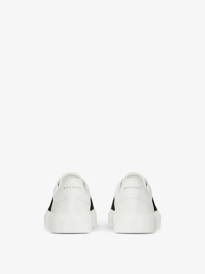 City Sport Sneakers In Leather With Strap Whiteblack Men Givenchy Sneakers