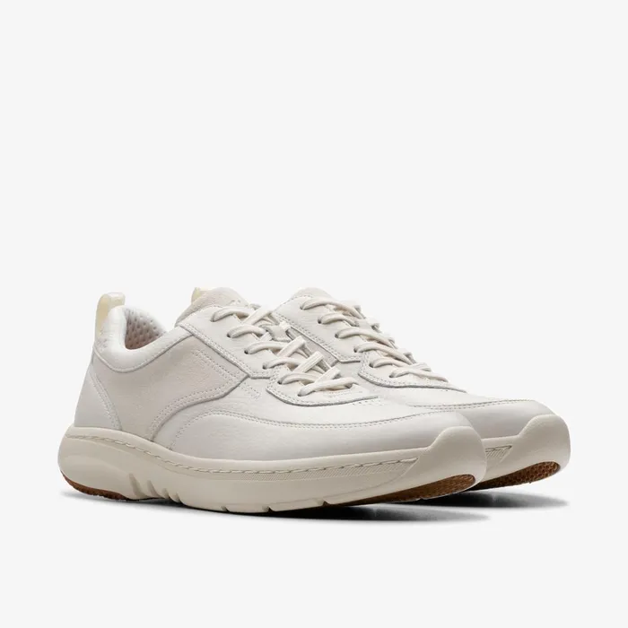 Clarks Pro Lace White Leather Men Clarks Sneakers