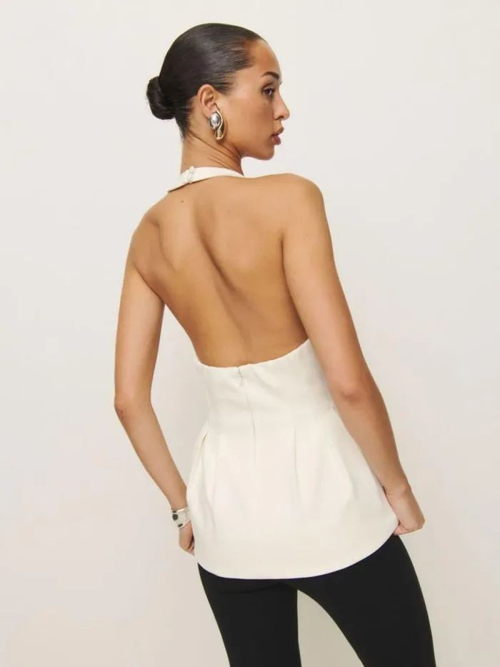 Clothing The Reformation Auli Top White