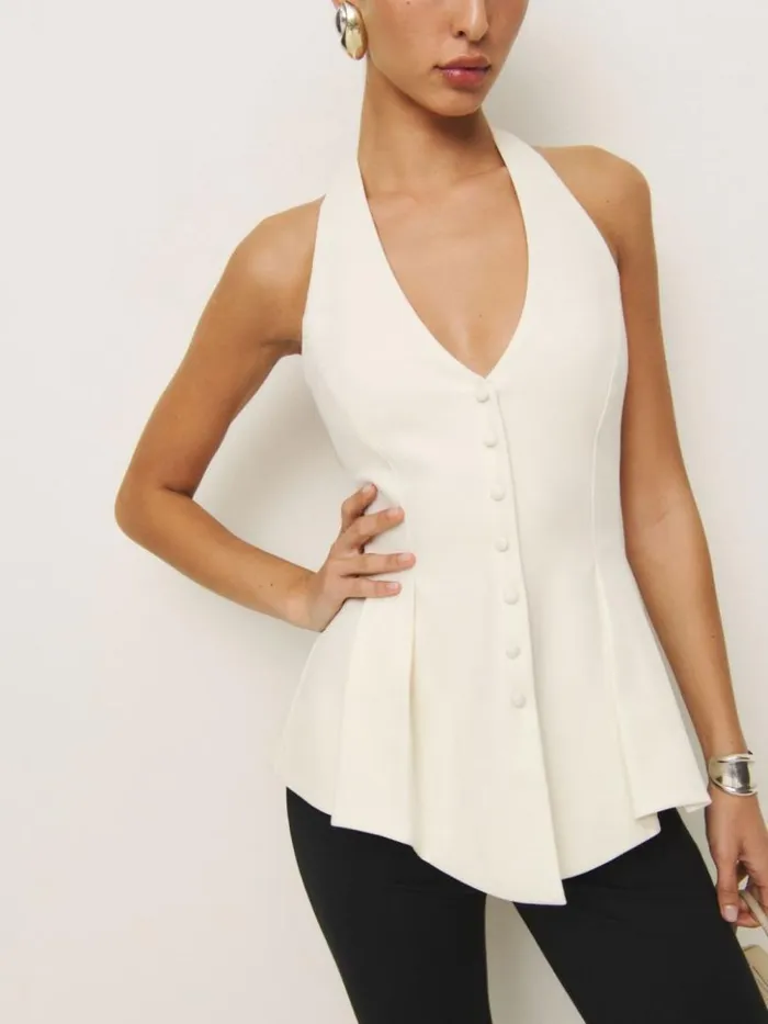 Clothing The Reformation Auli Top White