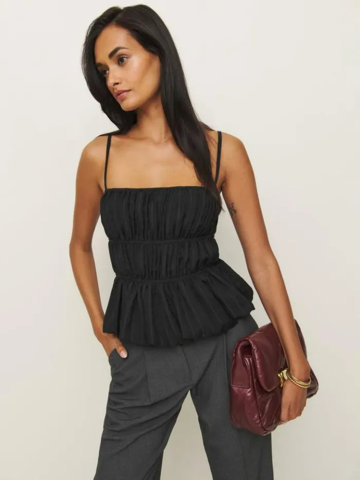 Clothing The Reformation Avani Top Black