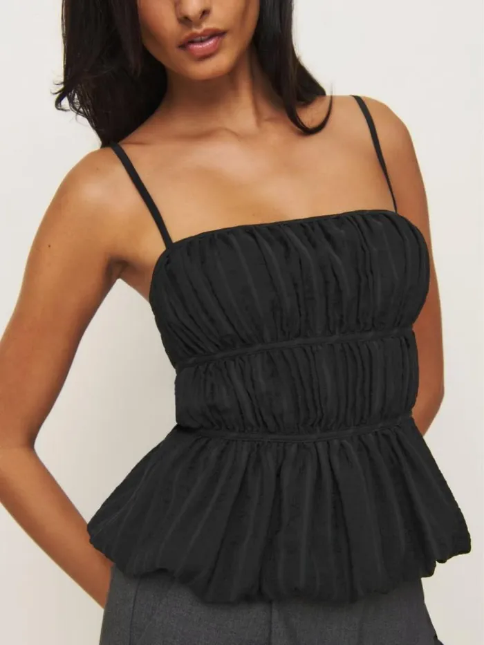 Clothing The Reformation Avani Top Black