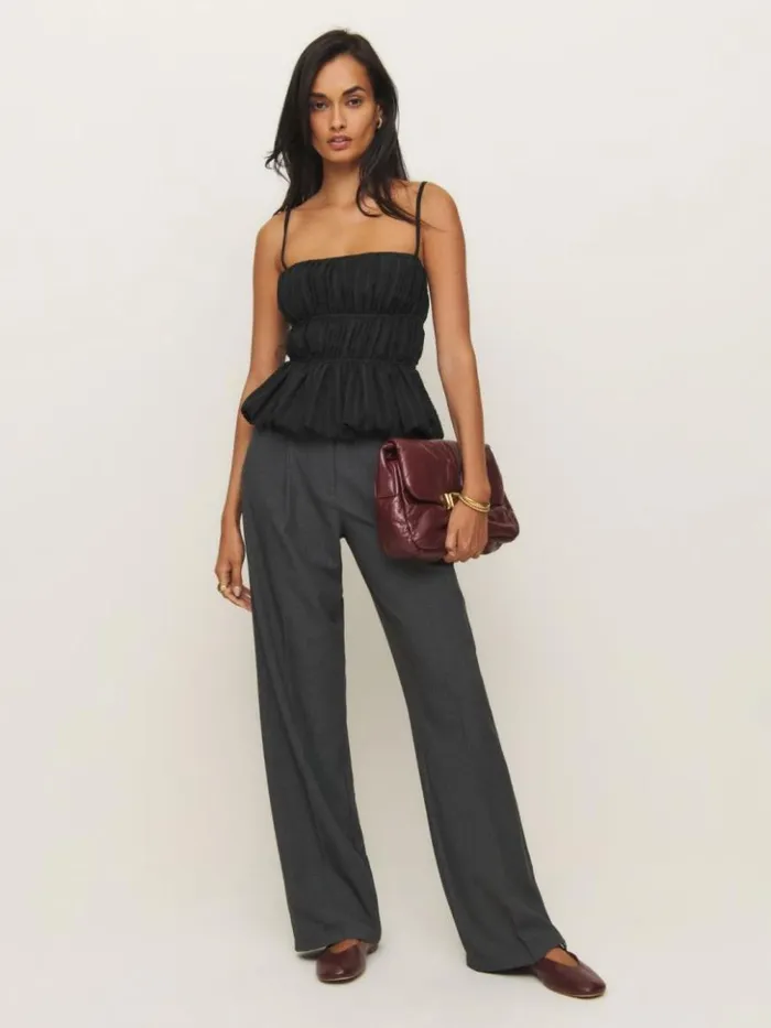 Clothing The Reformation Avani Top Black