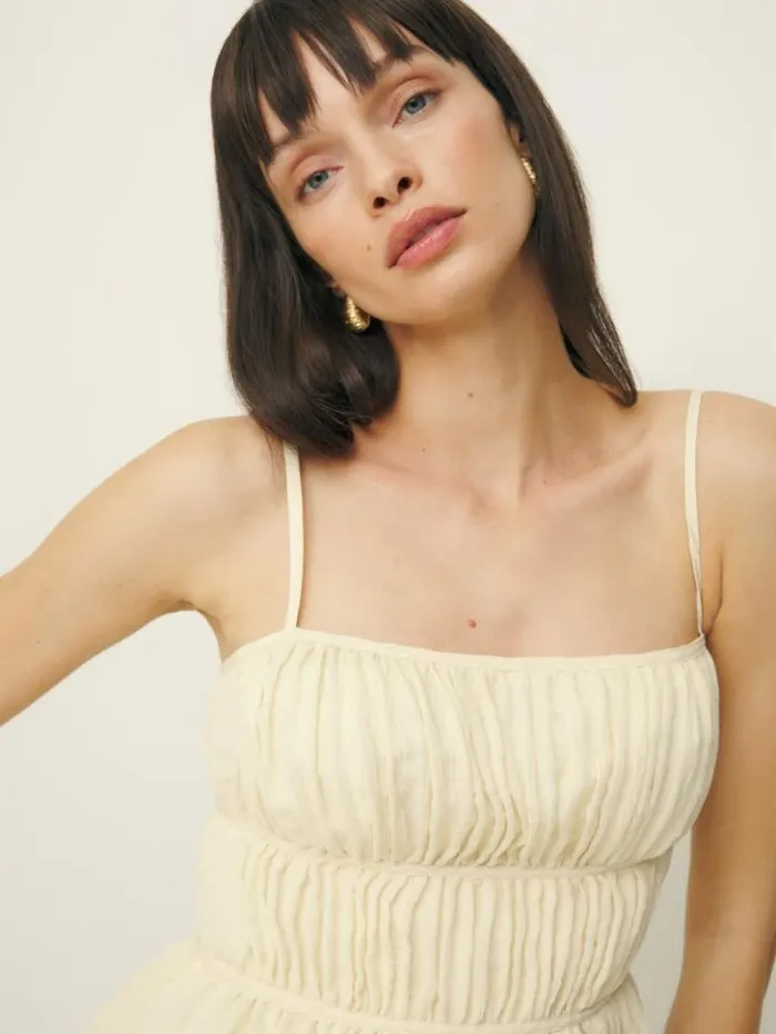 Clothing The Reformation Avani Top Cream