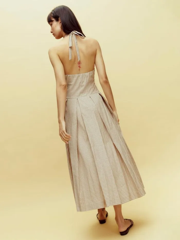Clothing The Reformation Beaux Dress Anzo Check