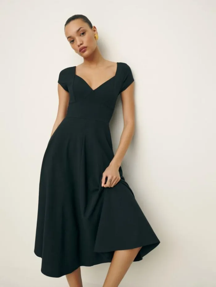 Clothing The Reformation Brynn Knit Dress Black