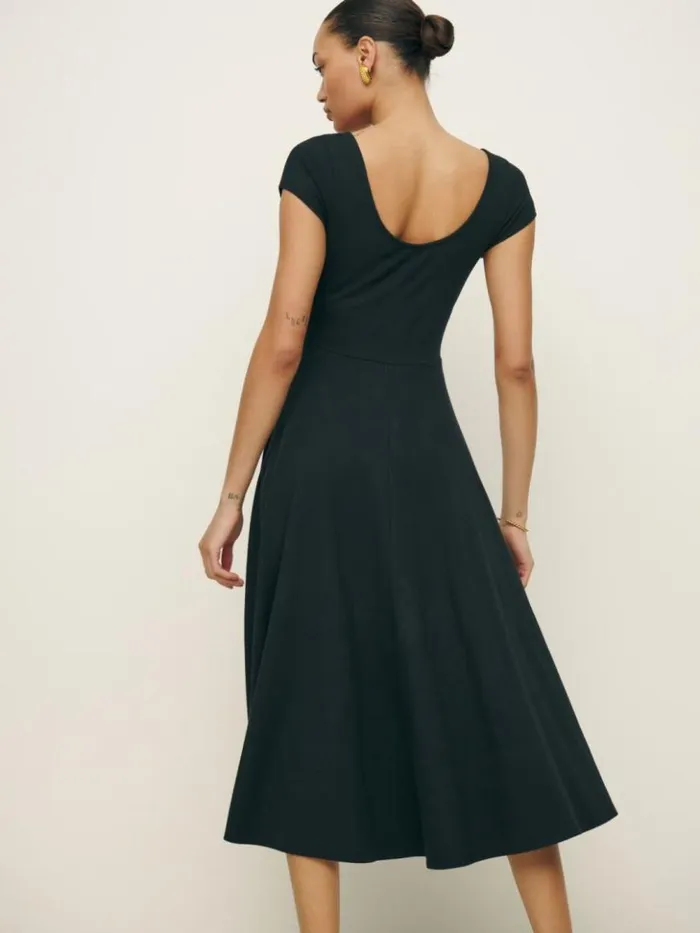 Clothing The Reformation Brynn Knit Dress Black