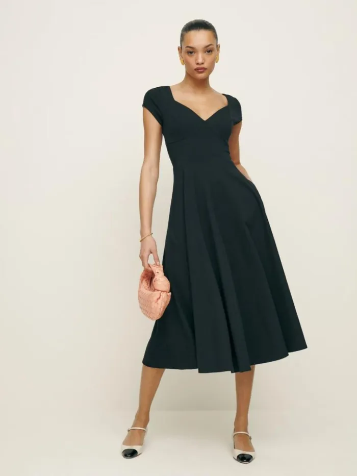 Clothing The Reformation Brynn Knit Dress Black