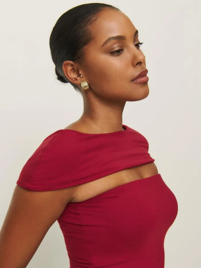 Clothing The Reformation Carmina Knit Top Sangre