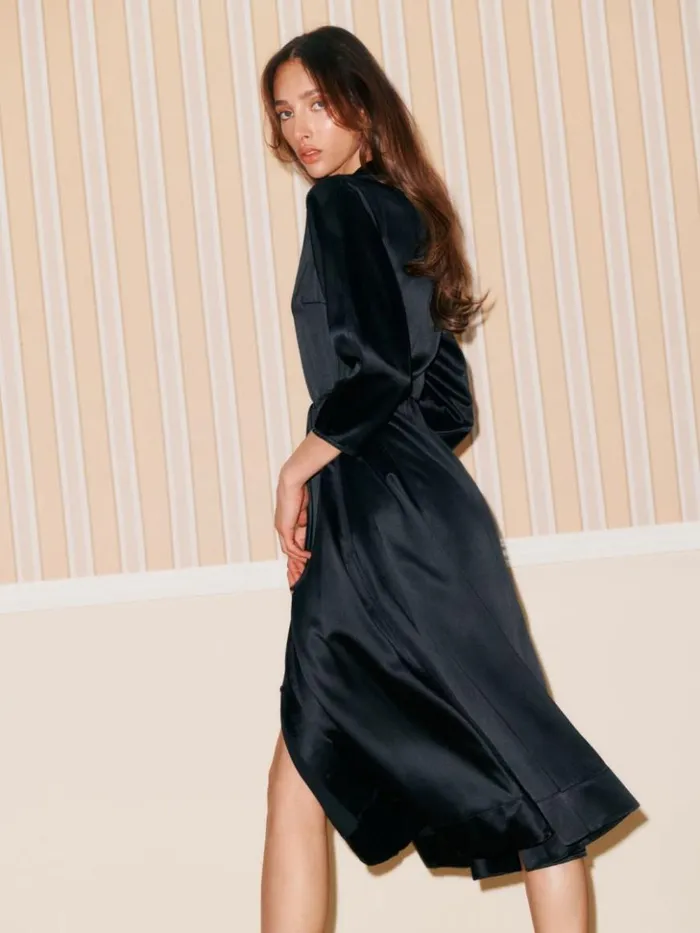 Clothing The Reformation Cavell Dress Black