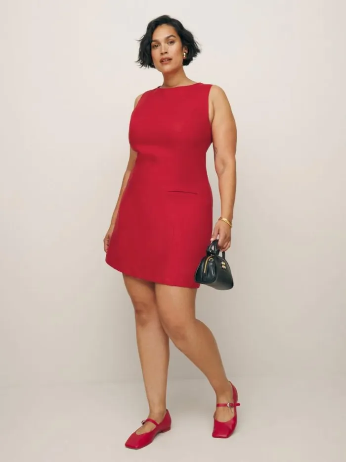 Clothing The Reformation Citron Linen Dress Es Cherry