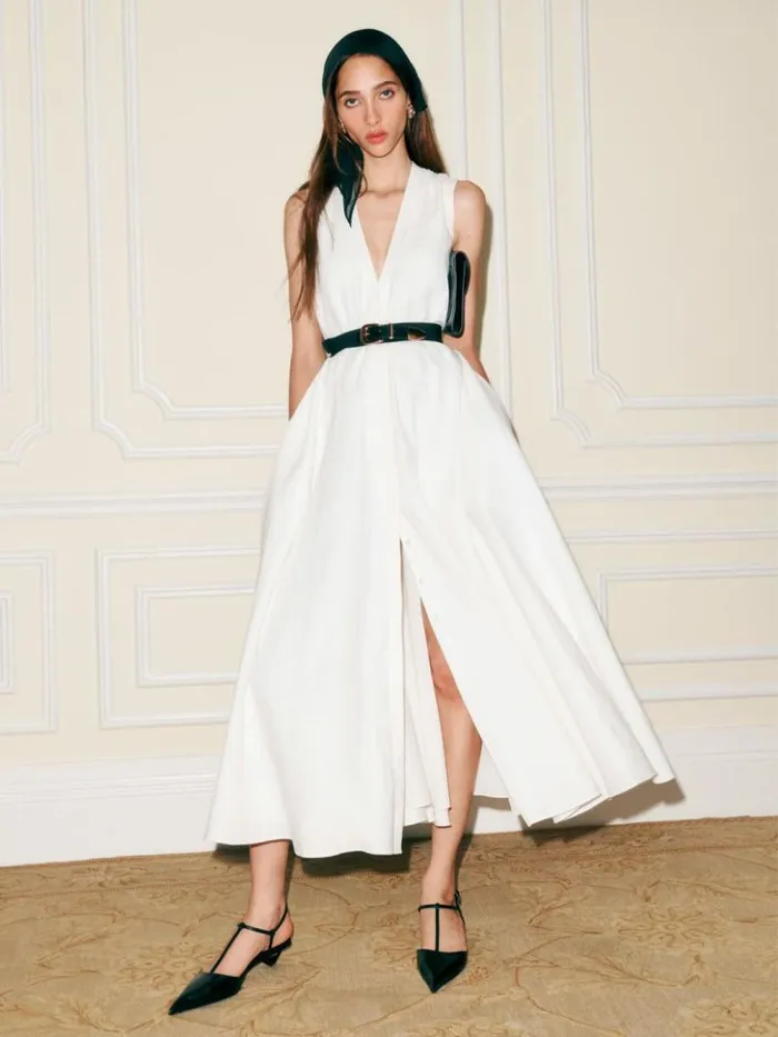 Clothing The Reformation Downing Dress White