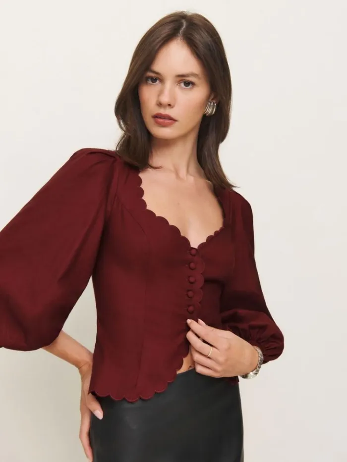 Clothing The Reformation Elianna Top Chianti