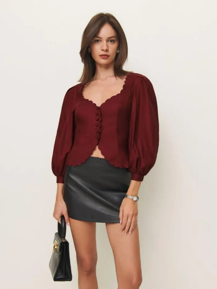 Clothing The Reformation Elianna Top Chianti