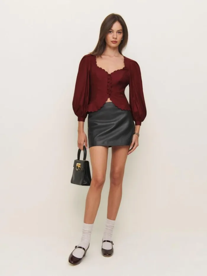 Clothing The Reformation Elianna Top Chianti