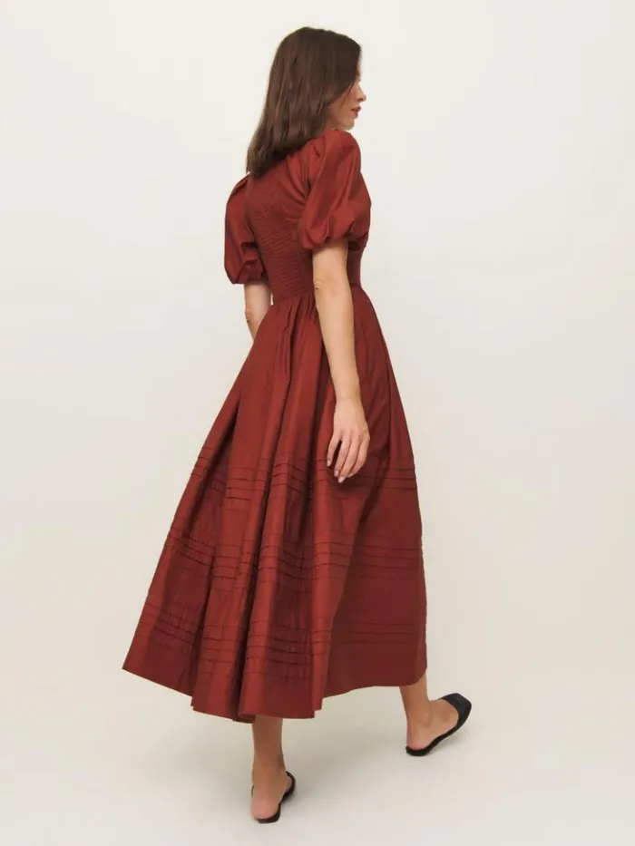 Clothing The Reformation Everlyn Dress Fig Jam