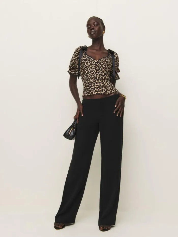 Clothing The Reformation Inara Top Leo