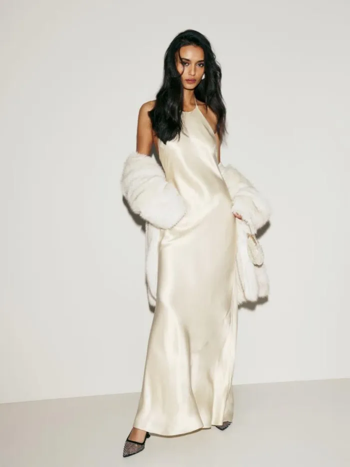 Clothing The Reformation Jeany Silk Dress Fior Di Latte