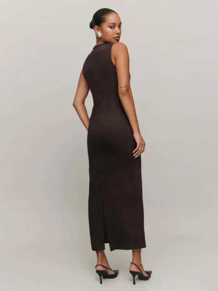 Clothing The Reformation Kendi Denim Midi Dress Mole