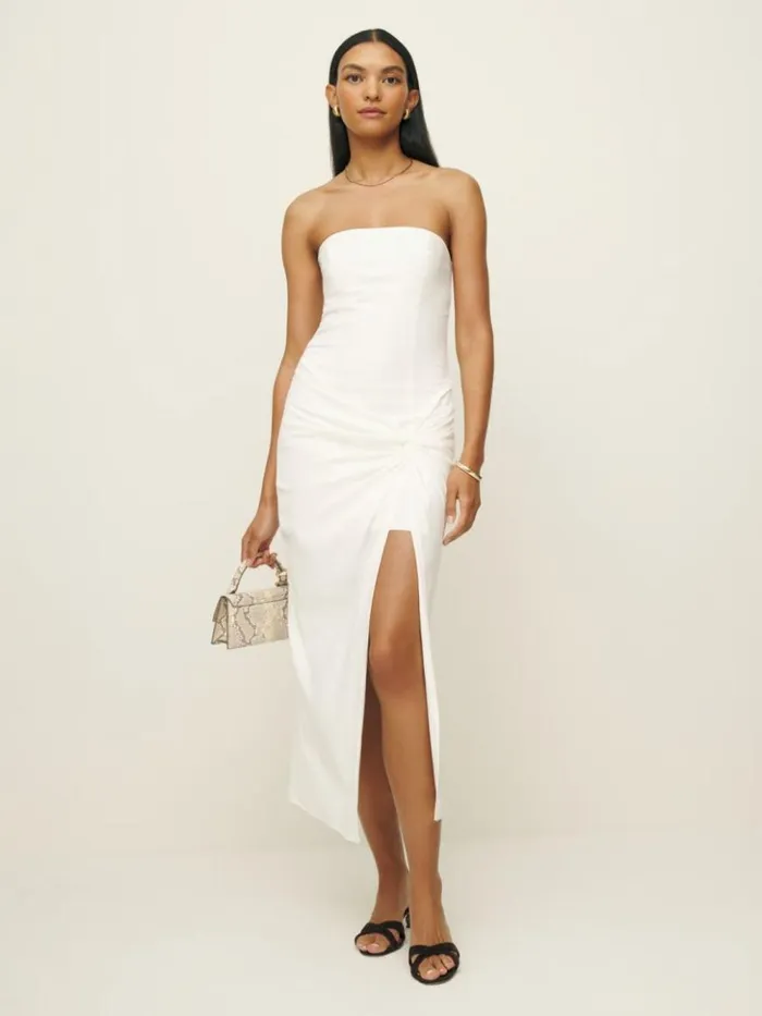 Clothing The Reformation Kynzie Dress White