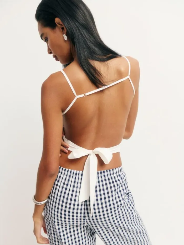 Clothing The Reformation Meadow Top White