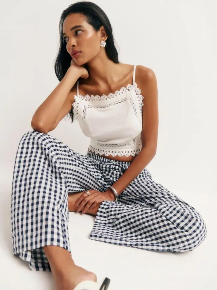 Clothing The Reformation Meadow Top White