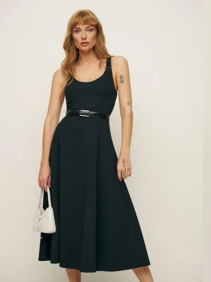 Clothing The Reformation Mikol Knit Dress Black