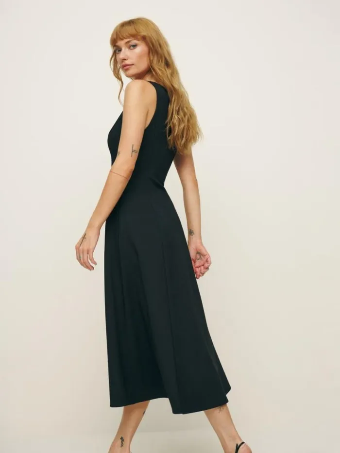 Clothing The Reformation Mikol Knit Dress Black