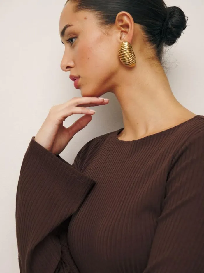 Clothing The Reformation Miller Knit Top Cafe