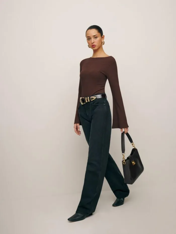 Clothing The Reformation Miller Knit Top Cafe