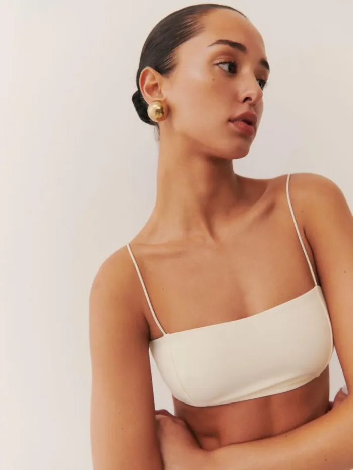 Clothing The Reformation Monaco Bikini Top Fior Di Latte